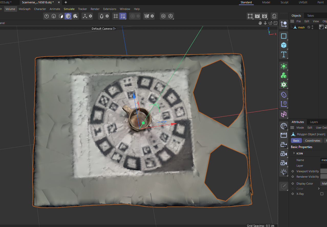 Activity 2 Scaniverse and Cinema 4D proccess work
